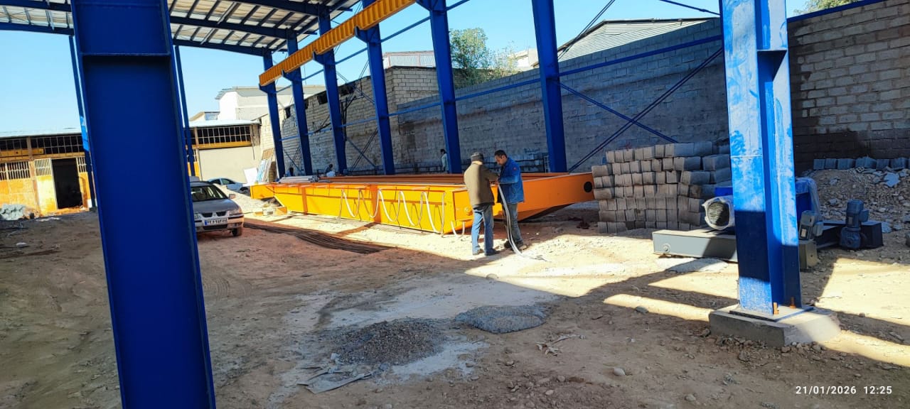 ساخت جرثقیل ریلی و دروازه ای طاهری در دزفول